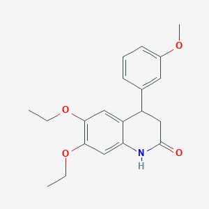 molecular formula C20H23NO4 B4263107 6,7-diethoxy-4-(3-methoxyphenyl)-3,4-dihydro-2(1H)-quinolinone 