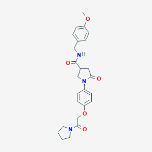 N-(4-methoxybenzyl)-5-oxo-1-{4-[2-oxo-2-(pyrrolidin-1-yl)ethoxy]phenyl}pyrrolidine-3-carboxamide