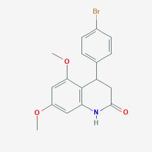 molecular formula C17H16BrNO3 B4263139 4-(4-bromophenyl)-5,7-dimethoxy-3,4-dihydro-2(1H)-quinolinone 