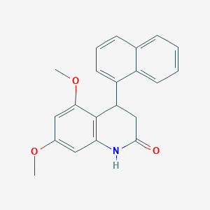 molecular formula C21H19NO3 B4263155 5,7-dimethoxy-4-(1-naphthyl)-3,4-dihydro-2(1H)-quinolinone 