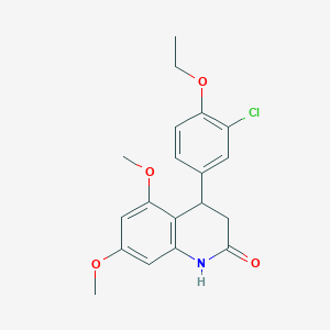4-(3-chloro-4-ethoxyphenyl)-5,7-dimethoxy-3,4-dihydro-2(1H)-quinolinone