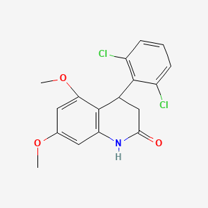 molecular formula C17H15Cl2NO3 B4263174 4-(2,6-dichlorophenyl)-5,7-dimethoxy-3,4-dihydro-2(1H)-quinolinone 