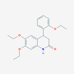 molecular formula C21H25NO4 B4263180 6,7-diethoxy-4-(2-ethoxyphenyl)-3,4-dihydro-2(1H)-quinolinone 