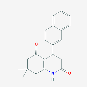 molecular formula C21H21NO2 B4263184 7,7-dimethyl-4-(2-naphthyl)-4,6,7,8-tetrahydro-2,5(1H,3H)-quinolinedione 