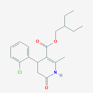 molecular formula C19H24ClNO3 B4263212 2-ethylbutyl 4-(2-chlorophenyl)-2-methyl-6-oxo-1,4,5,6-tetrahydro-3-pyridinecarboxylate 