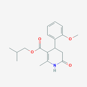 molecular formula C18H23NO4 B4263244 isobutyl 4-(2-methoxyphenyl)-2-methyl-6-oxo-1,4,5,6-tetrahydro-3-pyridinecarboxylate 