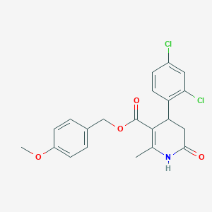 molecular formula C21H19Cl2NO4 B4263249 4-methoxybenzyl 4-(2,4-dichlorophenyl)-2-methyl-6-oxo-1,4,5,6-tetrahydro-3-pyridinecarboxylate 