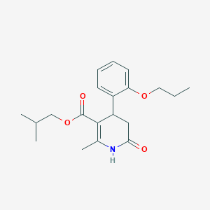 molecular formula C20H27NO4 B4263370 isobutyl 2-methyl-6-oxo-4-(2-propoxyphenyl)-1,4,5,6-tetrahydro-3-pyridinecarboxylate 