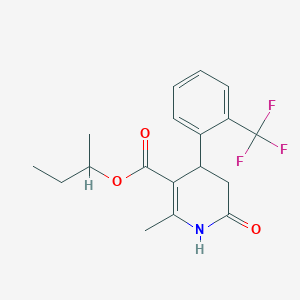 sec-butyl 2-methyl-6-oxo-4-[2-(trifluoromethyl)phenyl]-1,4,5,6-tetrahydro-3-pyridinecarboxylate