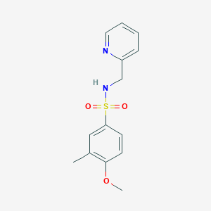 molecular formula C14H16N2O3S B426339 4-methoxy-3-methyl-N-(pyridin-2-ylmethyl)benzenesulfonamide CAS No. 644956-26-3
