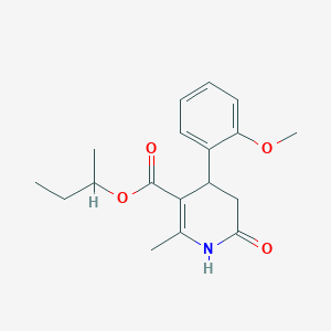 molecular formula C18H23NO4 B4263393 sec-butyl 4-(2-methoxyphenyl)-2-methyl-6-oxo-1,4,5,6-tetrahydro-3-pyridinecarboxylate 