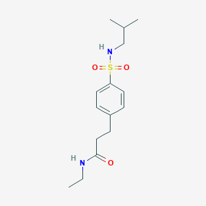 molecular formula C15H24N2O3S B426344 N-ethyl-3-{4-[(isobutylamino)sulfonyl]phenyl}propanamide 