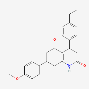 molecular formula C24H25NO3 B4263451 4-(4-ethylphenyl)-7-(4-methoxyphenyl)-4,6,7,8-tetrahydro-2,5(1H,3H)-quinolinedione 