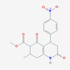 molecular formula C18H18N2O6 B4263495 methyl 7-methyl-4-(4-nitrophenyl)-2,5-dioxo-1,2,3,4,5,6,7,8-octahydro-6-quinolinecarboxylate 