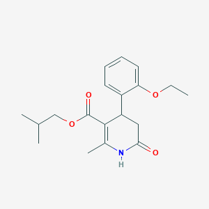 molecular formula C19H25NO4 B4263498 isobutyl 4-(2-ethoxyphenyl)-2-methyl-6-oxo-1,4,5,6-tetrahydro-3-pyridinecarboxylate 