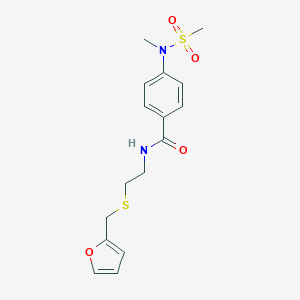 molecular formula C16H20N2O4S2 B426350 N-{2-[(2-furylmethyl)thio]ethyl}-4-[methyl(methylsulfonyl)amino]benzamide 