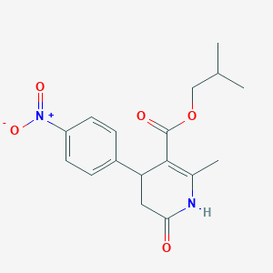 molecular formula C17H20N2O5 B4263504 isobutyl 2-methyl-4-(4-nitrophenyl)-6-oxo-1,4,5,6-tetrahydro-3-pyridinecarboxylate 