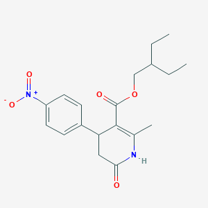 molecular formula C19H24N2O5 B4263506 2-ethylbutyl 2-methyl-4-(4-nitrophenyl)-6-oxo-1,4,5,6-tetrahydro-3-pyridinecarboxylate 