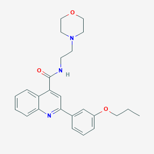 molecular formula C25H29N3O3 B4263522 N-[2-(4-morpholinyl)ethyl]-2-(3-propoxyphenyl)-4-quinolinecarboxamide 