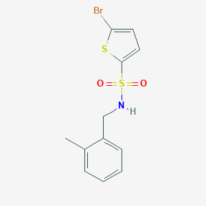 molecular formula C12H12BrNO2S2 B426356 5-bromo-N-(2-methylbenzyl)thiophene-2-sulfonamide 