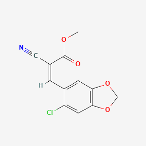 molecular formula C12H8ClNO4 B4263564 methyl 3-(6-chloro-1,3-benzodioxol-5-yl)-2-cyanoacrylate 