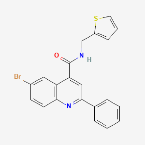 molecular formula C21H15BrN2OS B4263567 6-bromo-2-phenyl-N-(2-thienylmethyl)-4-quinolinecarboxamide 
