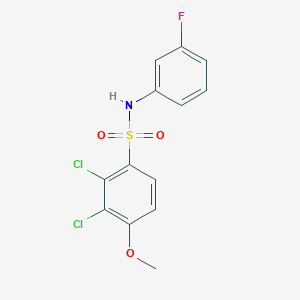 molecular formula C13H10Cl2FNO3S B426359 2,3-dichloro-N-(3-fluorophenyl)-4-methoxybenzenesulfonamide 