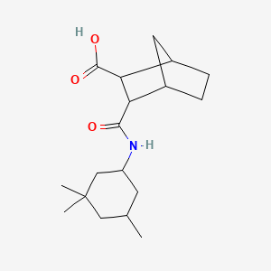 molecular formula C18H29NO3 B4263595 3-{[(3,3,5-trimethylcyclohexyl)amino]carbonyl}bicyclo[2.2.1]heptane-2-carboxylic acid 