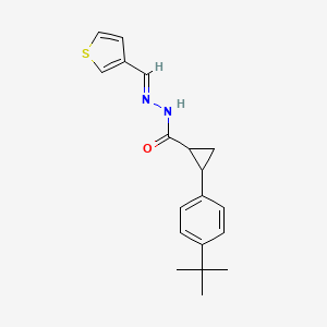 molecular formula C19H22N2OS B4263599 2-(4-tert-butylphenyl)-N'-(3-thienylmethylene)cyclopropanecarbohydrazide 