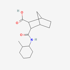 molecular formula C16H25NO3 B4263602 3-{[(2-methylcyclohexyl)amino]carbonyl}bicyclo[2.2.1]heptane-2-carboxylic acid 