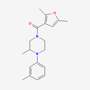 4-(2,5-dimethyl-3-furoyl)-2-methyl-1-(3-methylphenyl)piperazine