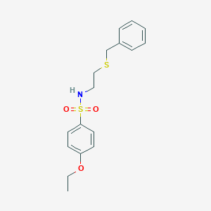 molecular formula C17H21NO3S2 B426363 N-[2-(benzylsulfanyl)ethyl]-4-ethoxybenzenesulfonamide 