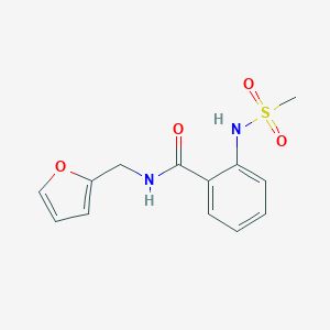 molecular formula C13H14N2O4S B426364 N-(2-furylmethyl)-2-[(methylsulfonyl)amino]benzamide 