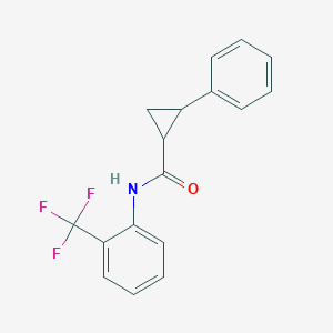 molecular formula C17H14F3NO B4263644 2-phenyl-N-[2-(trifluoromethyl)phenyl]cyclopropanecarboxamide 