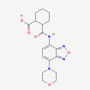molecular formula C18H22N4O5 B4263654 2-({[7-(4-morpholinyl)-2,1,3-benzoxadiazol-4-yl]amino}carbonyl)cyclohexanecarboxylic acid 