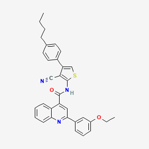 molecular formula C33H29N3O2S B4263668 N-[4-(4-butylphenyl)-3-cyano-2-thienyl]-2-(3-ethoxyphenyl)-4-quinolinecarboxamide 