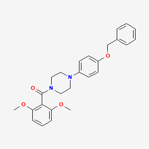 molecular formula C26H28N2O4 B4263678 1-[4-(benzyloxy)phenyl]-4-(2,6-dimethoxybenzoyl)piperazine 