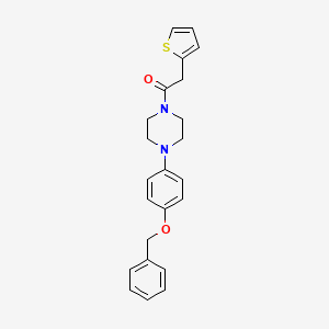 molecular formula C23H24N2O2S B4263681 1-[4-(benzyloxy)phenyl]-4-(2-thienylacetyl)piperazine 