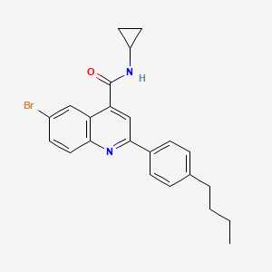 molecular formula C23H23BrN2O B4263691 6-bromo-2-(4-butylphenyl)-N-cyclopropyl-4-quinolinecarboxamide 