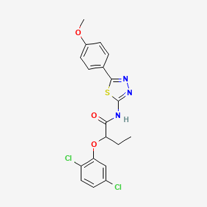 molecular formula C19H17Cl2N3O3S B4263727 2-(2,5-dichlorophenoxy)-N-[5-(4-methoxyphenyl)-1,3,4-thiadiazol-2-yl]butanamide 