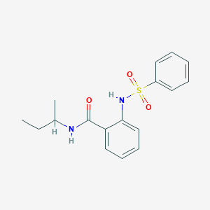 molecular formula C17H20N2O3S B426374 N-(sec-butyl)-2-[(phenylsulfonyl)amino]benzamide 
