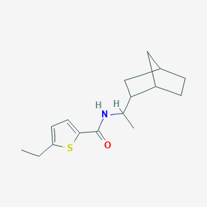 molecular formula C16H23NOS B4263740 N-(1-bicyclo[2.2.1]hept-2-ylethyl)-5-ethyl-2-thiophenecarboxamide 