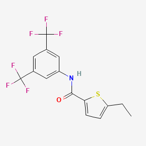 molecular formula C15H11F6NOS B4263745 N-[3,5-bis(trifluoromethyl)phenyl]-5-ethyl-2-thiophenecarboxamide 