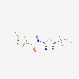 molecular formula C14H19N3OS2 B4263758 N-[5-(1,1-dimethylpropyl)-1,3,4-thiadiazol-2-yl]-5-ethyl-2-thiophenecarboxamide 