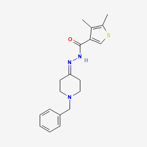molecular formula C19H23N3OS B4263759 N'-(1-benzyl-4-piperidinylidene)-4,5-dimethyl-3-thiophenecarbohydrazide 