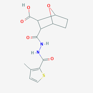 molecular formula C14H16N2O5S B4263781 3-({2-[(3-methyl-2-thienyl)carbonyl]hydrazino}carbonyl)-7-oxabicyclo[2.2.1]heptane-2-carboxylic acid 