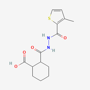 molecular formula C14H18N2O4S B4263783 2-({2-[(3-methyl-2-thienyl)carbonyl]hydrazino}carbonyl)cyclohexanecarboxylic acid CAS No. 438194-94-6