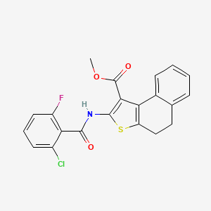 molecular formula C21H15ClFNO3S B4263811 methyl 2-[(2-chloro-6-fluorobenzoyl)amino]-4,5-dihydronaphtho[2,1-b]thiophene-1-carboxylate 