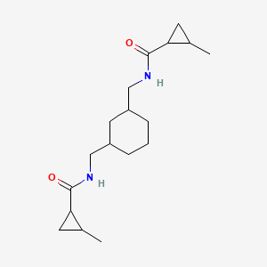 molecular formula C18H30N2O2 B4263834 N,N'-[1,3-cyclohexanediylbis(methylene)]bis(2-methylcyclopropanecarboxamide) 