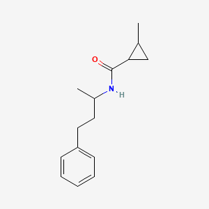 molecular formula C15H21NO B4263843 2-methyl-N-(1-methyl-3-phenylpropyl)cyclopropanecarboxamide 